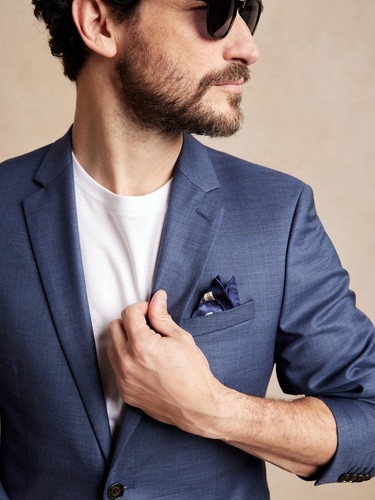 Banana Republic Slim Italian Wool Suit Jacket, BLUE SIZE 44R 44 R #550208 W0603H - 第 3/12 張圖片