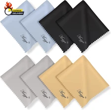 8 PCS Microfiber Cleaning Cloth for Glasses (6"X7"), Premium Eyeglass Cleaning C