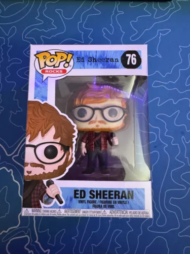FUNKO POP ROCKS 76 ED SHEERAN Singer PERFORMER Artist VINYL FIGURINE w/ ½mm CASE