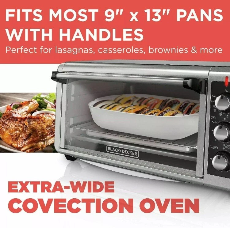 Black & Decker TO3240XSBD 8-Slice Extra Wide Convection Countertop Toaster Oven