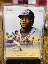 2022 Topps Dynamic Duals Wander Franco Vidal Brujan TALK OF THE TOWN RC SP Rays