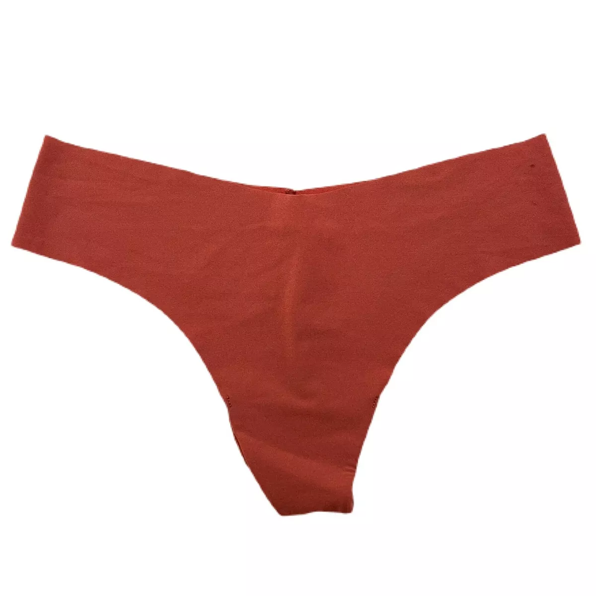 Victorias Secret Very Sexy Seamless Raw cut Thong Panty Sz Medium Rust