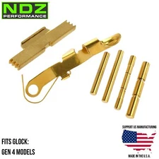 Glock Gen 4 Ghost Extended Slide Release Kit ESLL Pin Stainless Steel Gold TiN