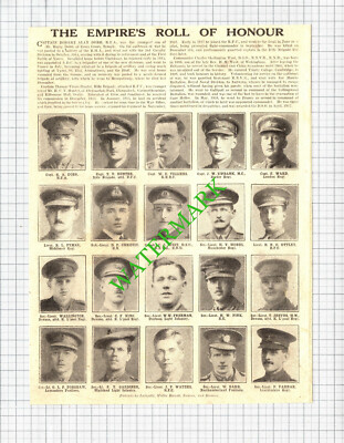 Robert Alan Dobb RFA Thomas Vicars Hunter Pyman Ottley Villiers - 1918 Steckling 