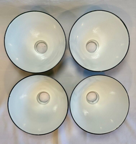 ONE Vintage 9" Porcelain Deep Cone Pendant Industrial Green Lamp Light UL Fitter - Picture 18 of 21