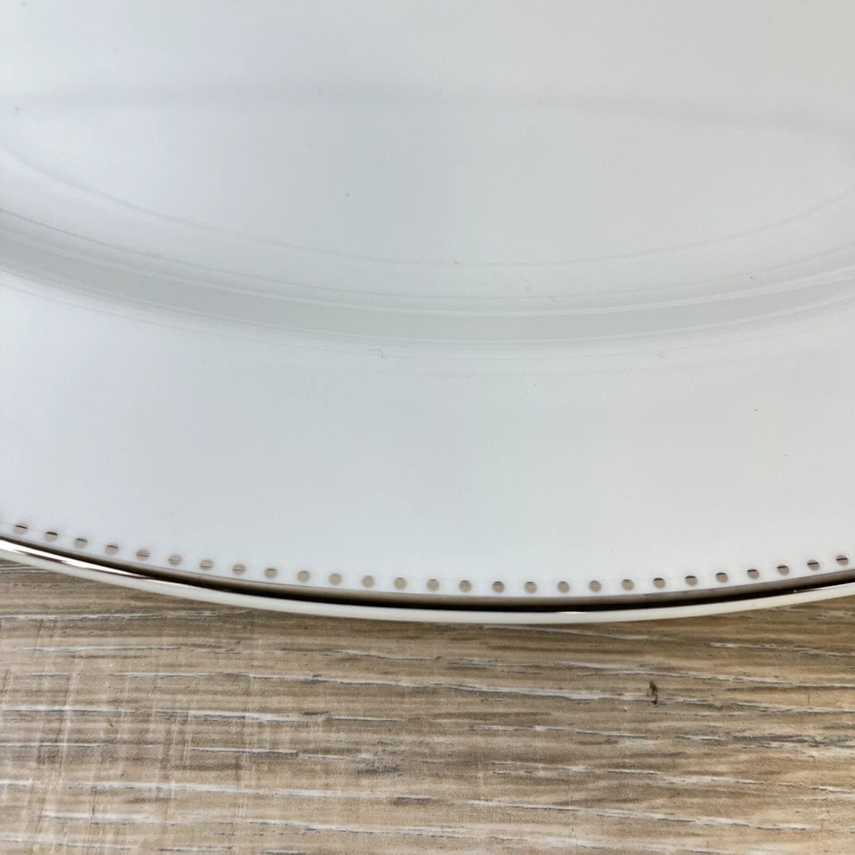 Mikasa Contessa Platinum CAW01 Bone China Silver & White 14.5" Oval Platter - Image 3 of 4
