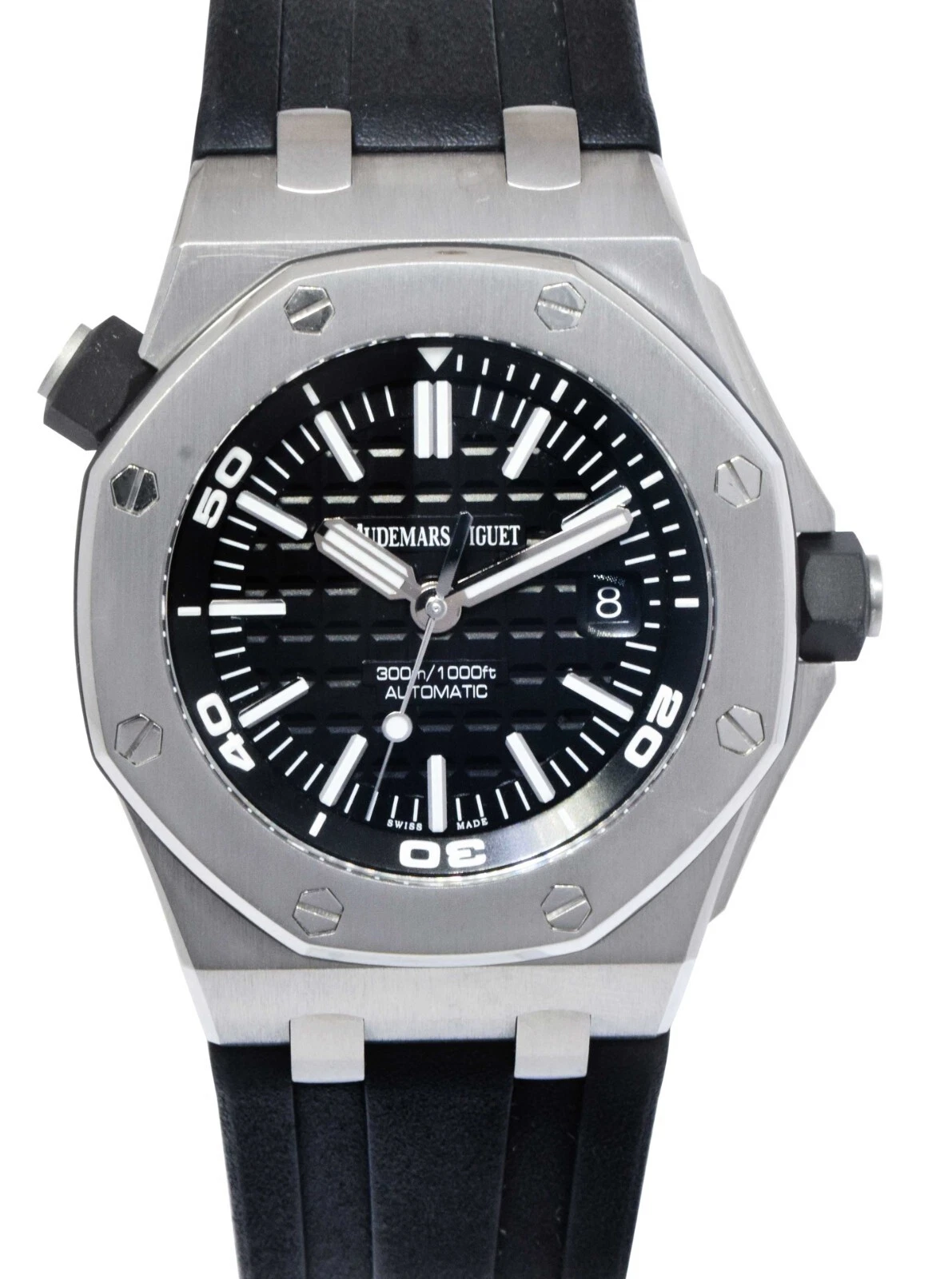Audemars Piguet — Audemars Piguet Royal Oak Offshore Steel Diver Black Dial 42mm Watch B/P 15710ST