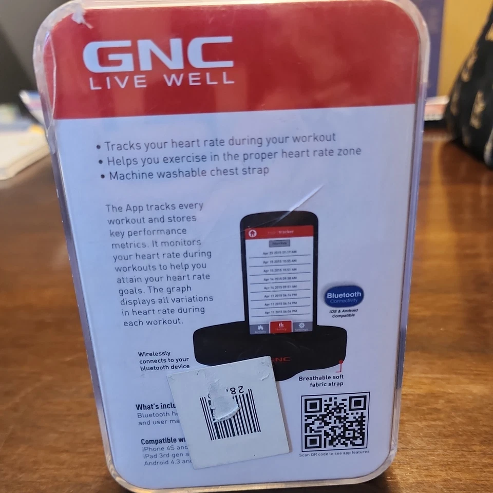 GNC GB 8561N LIVE WELL RASTREADOR CARDÍACO BLUETOOTH MONITOR DE FRECUENCIA CARDÍACA Vida saludable Foto 3 de 4
