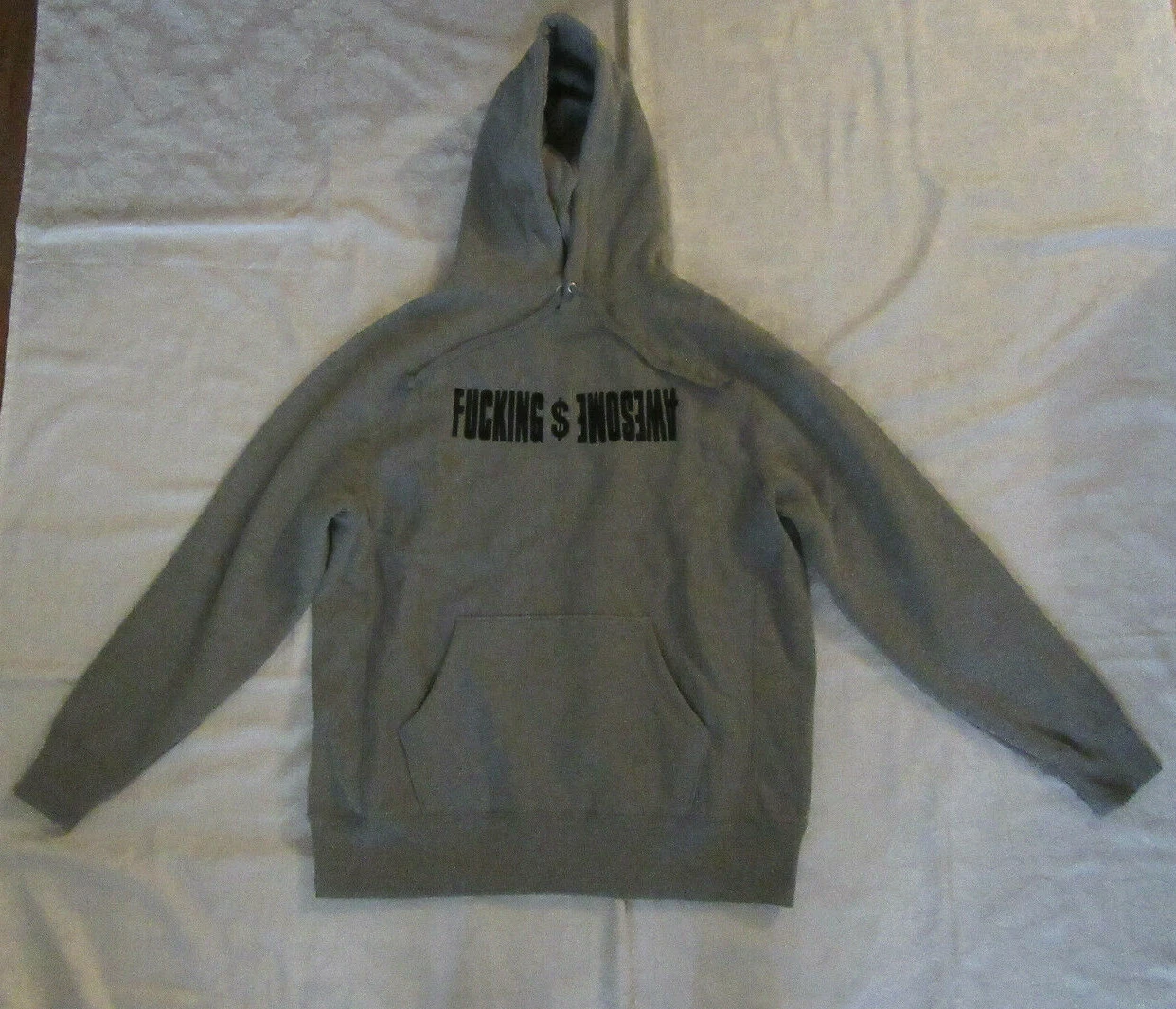 Sweat à capuche F*cking Awesome FA Tonal gris gris taille L grand aneth Jason Supreme