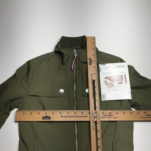 Tommy Hilfiger Green Parka Regular Fit Lined Jacket Coat Pockets Size XXS - Picture 13 of 17