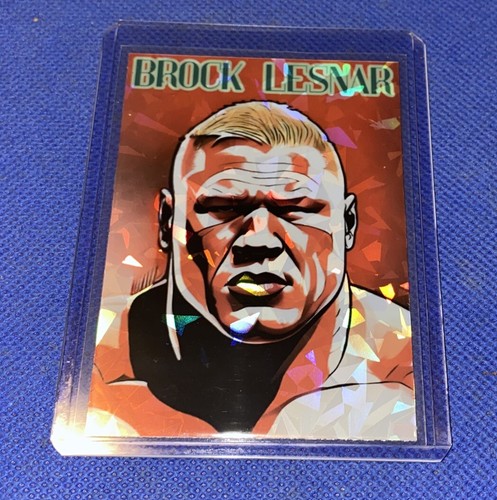 Tarjeta coleccionable Brock Lesnar UFC WWE personalizada MMA Holofoil Prizm