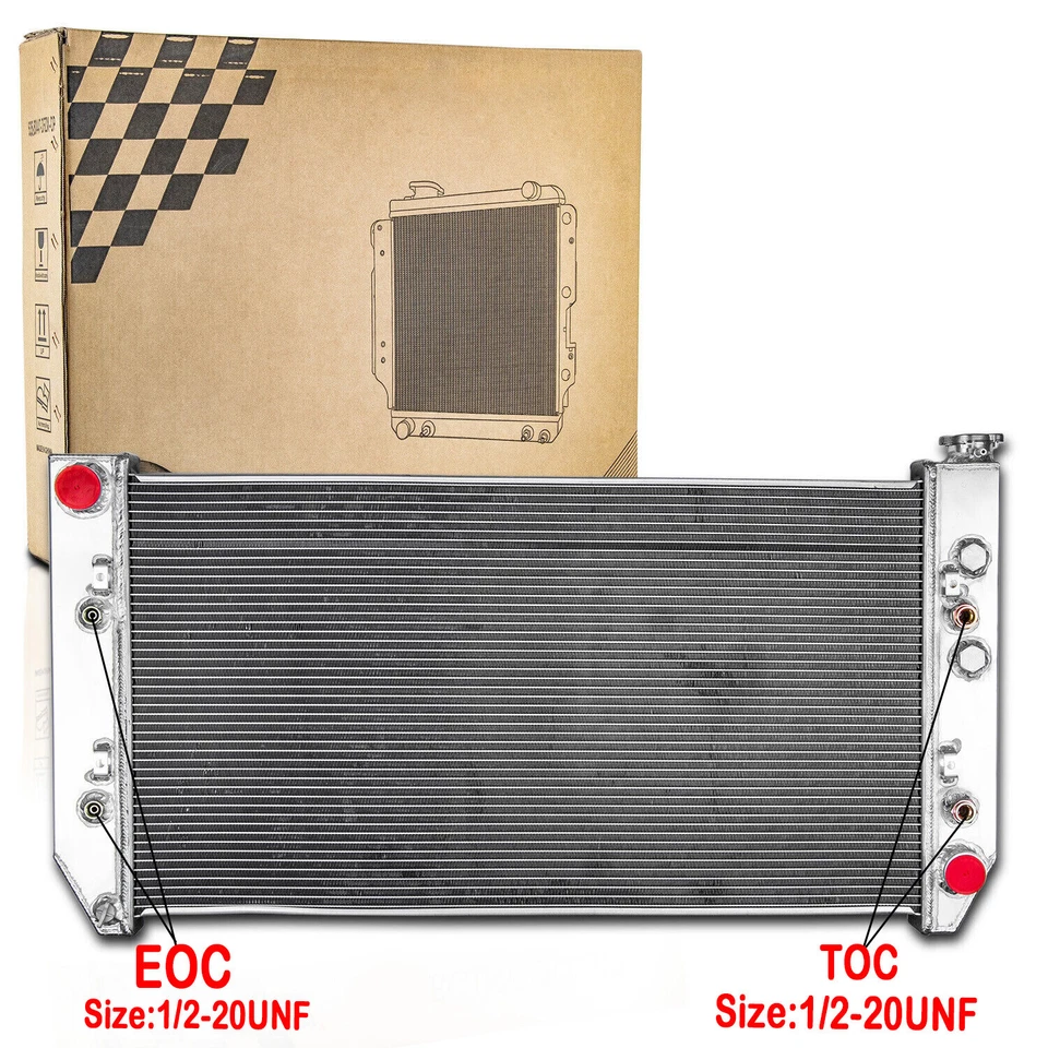 Radiador de 4 filas para camioneta Chevrolet C10 C20 C30 K10 K20 1982-86 Suburban 6,2 L Foto 2 de 4
