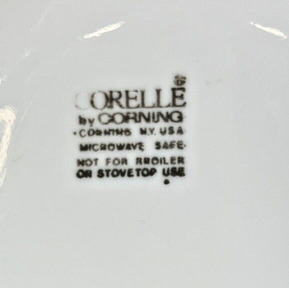 Vintage Corelle NORMANDY Set of 4 Soup/Cereal Bowls White w/ Blue