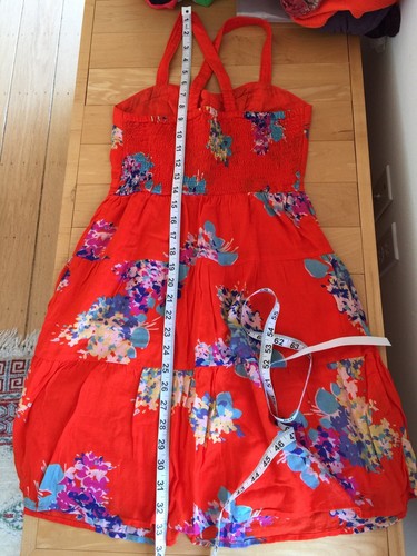 AMERICAN EAGLE OUTFITTERS AE Women's New Orange Sz 0 XS Floral Sleeveless Dress - Picture 12 of 12