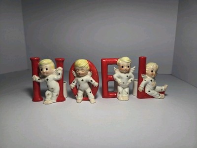 Shafford Japan Noel Singing Christmas Angels Ceramic Candle