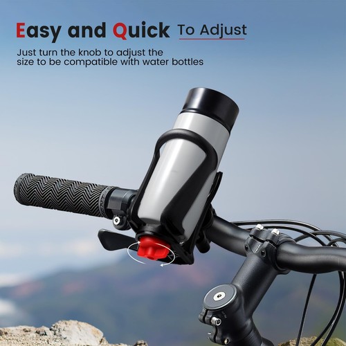 Bike Water Bottle Holder, Universal Motorcycle Drink Holder Fits Handlebar & ... - Picture 4 of 7