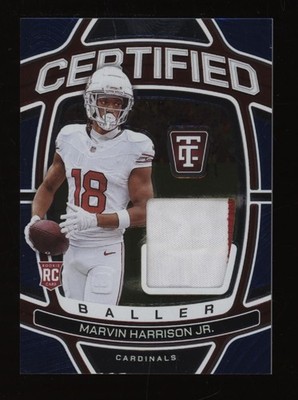 2024 Marvin Harrison Jr. Panini Totally Certified Jersey Patch Rookie Rc #50/75
