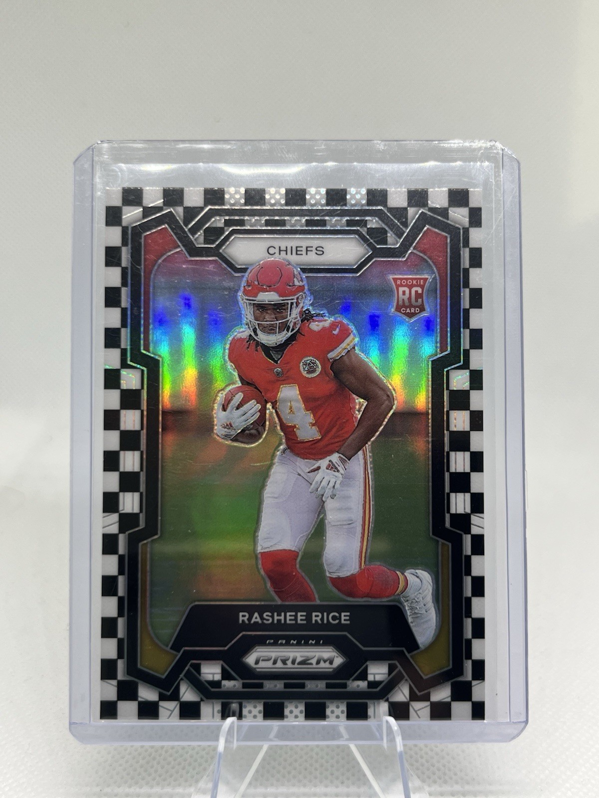 2023 Panini Prizm Black & White Checkerboard Rashee Rice RC Rookie #350 Checker