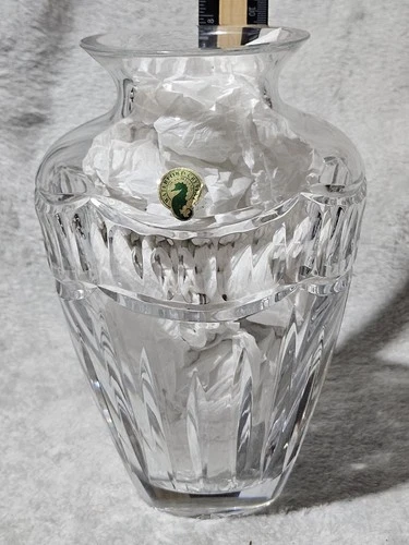 Vintage Waterford Ireland Irish Pompeii Crystal Vase 8” With Original Box
