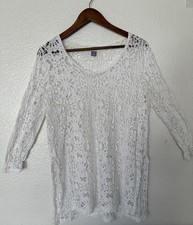 old navy swimsuit coverup Drees Size M White Long Slevee