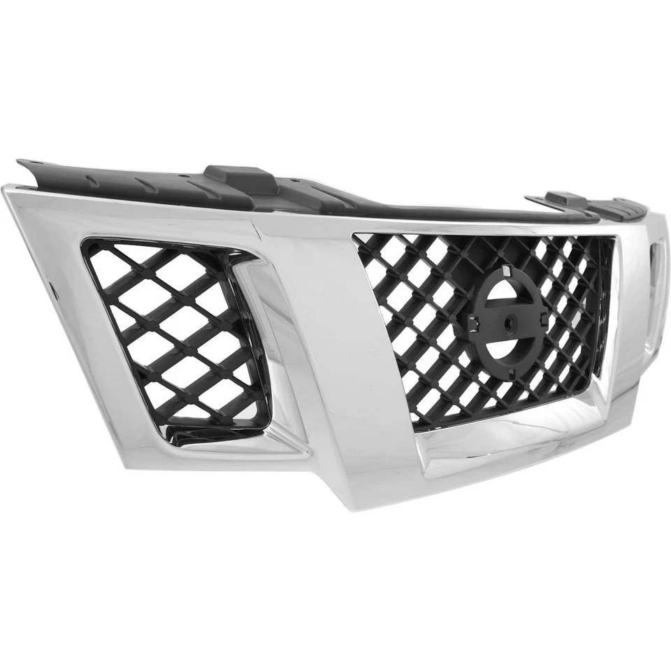 Fit For 2009-2021 Nissan Frontier Grille Assembly Chrome Shell w/ Black Insert - Image 4 of 4