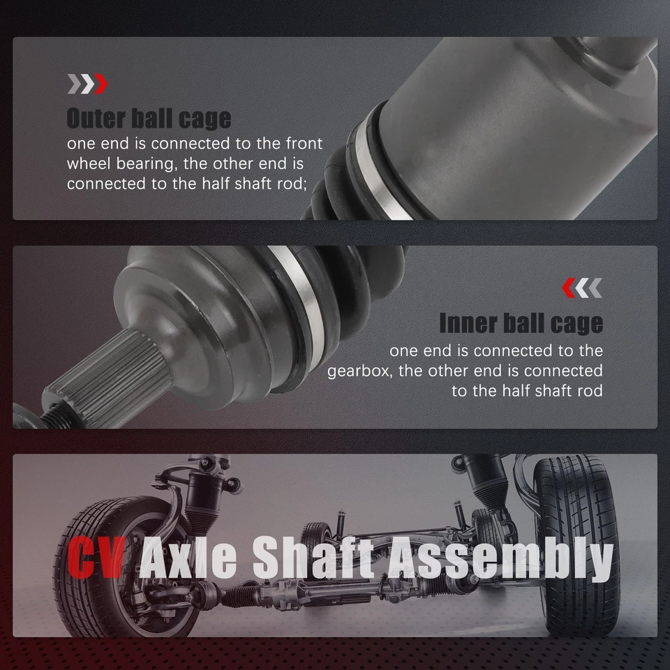 Ejes CV delanteros izquierdo derecho para Mercedes Benz C250 C300 C350 E400 2012-2017 Foto 4 de 4