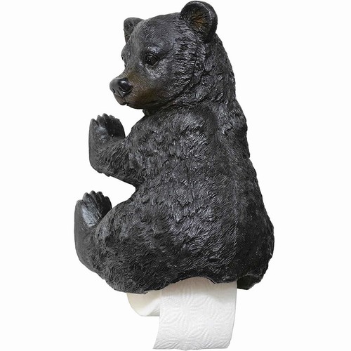 Black Forest Décor - Bear Cub Toilet Paper Holder for Home, Cabin, Lodge, Bat... - Picture 3 of 4