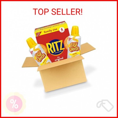 RITZ Original Crackers and Easy Cheese Cheddar Snack Variety Pack, 1 Family Size