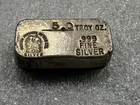 VINTAGE Phoenix Precious Metal 5 oz  .999 Fine Silver Poured Bar ~ Rare PPM