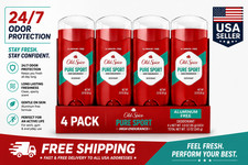 Old Spice High Endurance Deodorant for Men, Pure Sport Scent, 3.0 oz 4 Pack