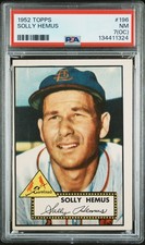 1952 TOPPS #196 SOLLY HEMUS PSA 7 OC