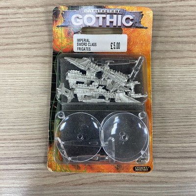 3 Imperial Sword Class Fregatten Battlefleet Gothic Warhammer 40K 40,000 Metall