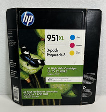 NEW HP 951 XL 951XL  3-pack COLOR high yield PRINTER CARTRIDGES Exp Aug 2023 -B4