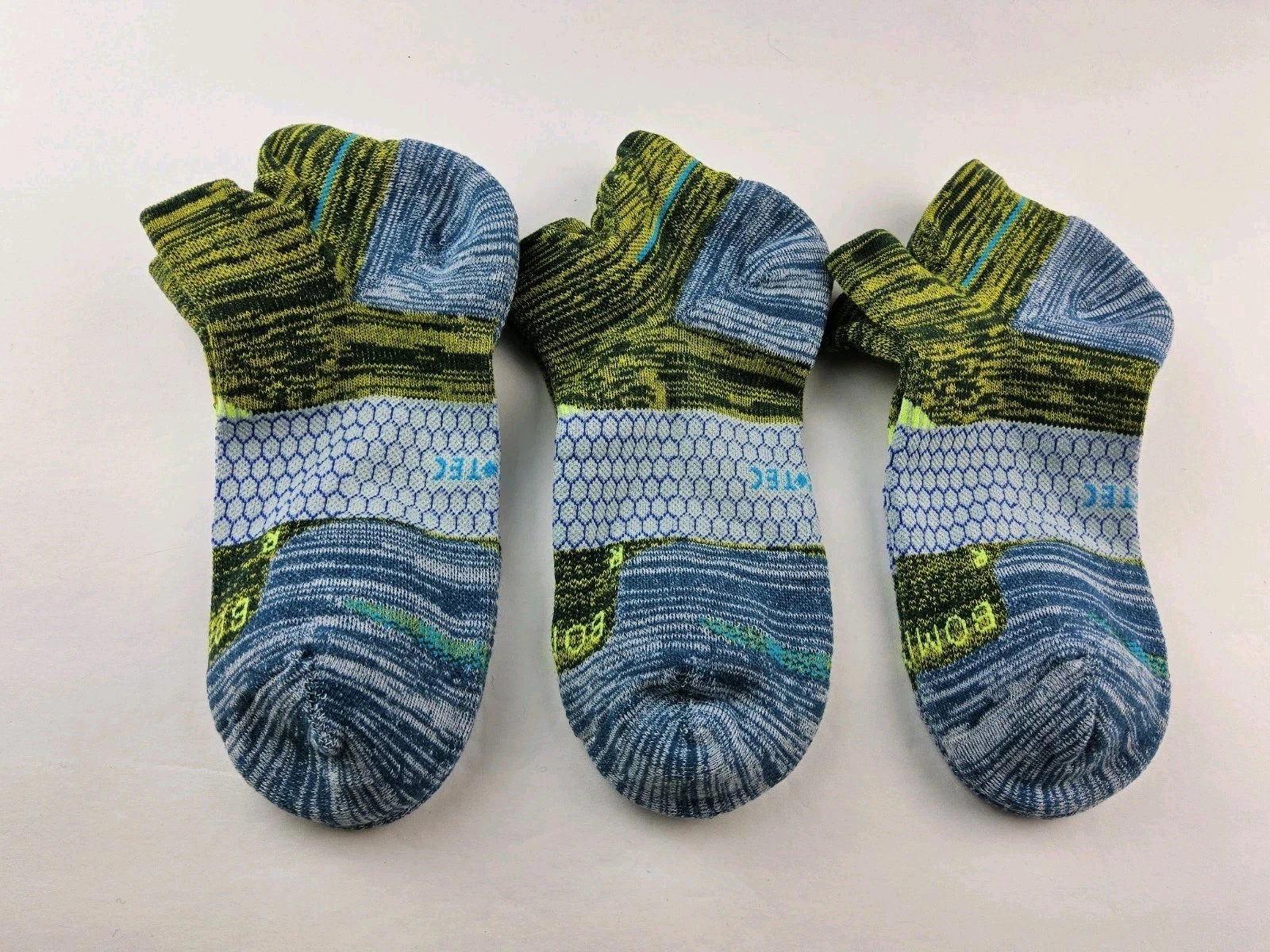 Bombas Hex-Tec Athletic Ankle Socks Lot Of 3 Pairs Size M
