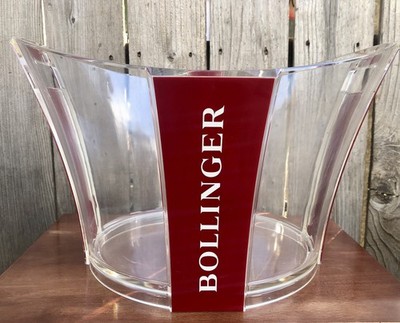 Bollinger Champagne Ice Bucket - Eric Berthès Signature - Red & Clear XL Tub