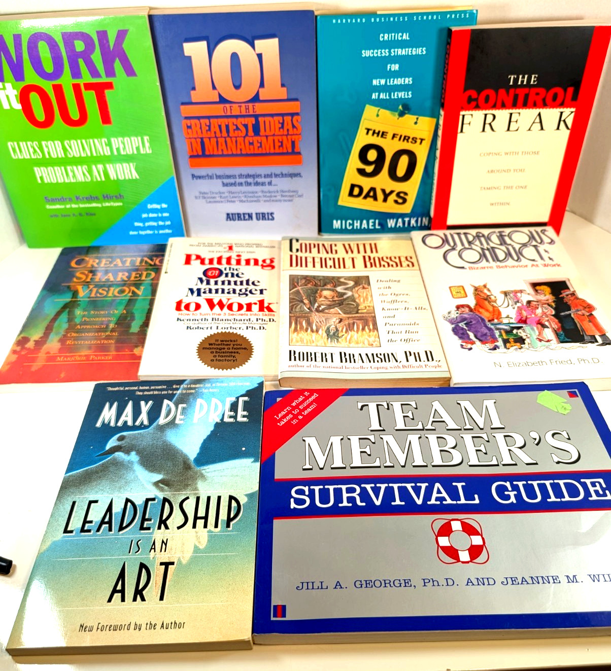 Lot Of 10 Business Coaching Leadership Remote Work Management Entrepreneur Books