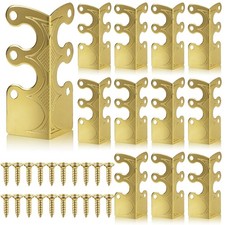 12 Pcs Brass Baseboard Corner Protectors Skirting Board Corner Protectors Vin...