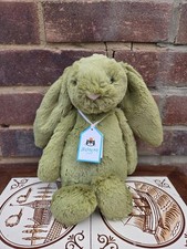 Jellycat Bashful Moss Bunny Medium-Size with Tags Jellycat