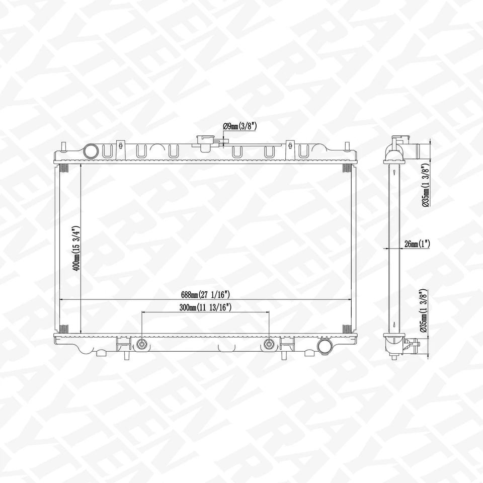 1752 Aluminum Radiator Fit for Maxima 1995-1999 Infiniti I30 1996-1999 3.0 V6 Foto 2 de 4