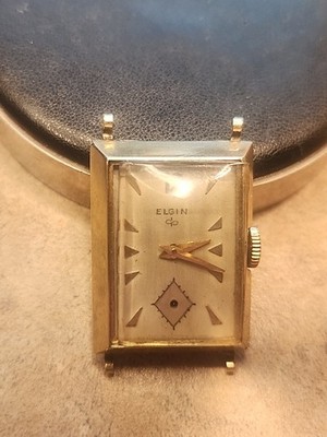 Elgin 5527 Tank Watch Cal. 672 Not Running Complete Except Sub Second