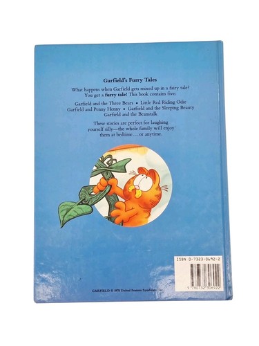 GARFIELD'S FURRY TALES Jim Davis 1989 Hardcover Edition Vintage Budget Books - Picture 3 of 4