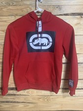 Ecko Unltd Red Rhino Logo Hoodie Men  s M NWT Streetwear Pullover Sweatshirt