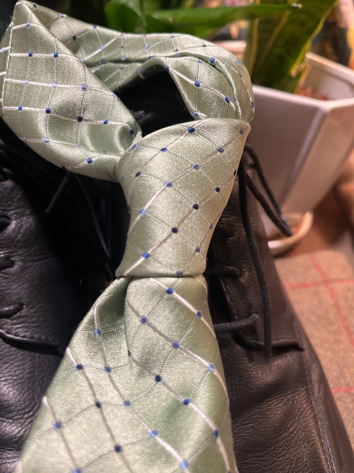 NUEVA CORBATA CROFT & BARROW Para Hombre 100% Seda Clásica Tiras Verde Foto 2 de 4