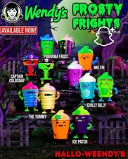2025 wendys frosty frights (complete set) !