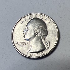 RARE 1974 NO MINT MARK ERROR QUARTER - Pièce de collection US (B)