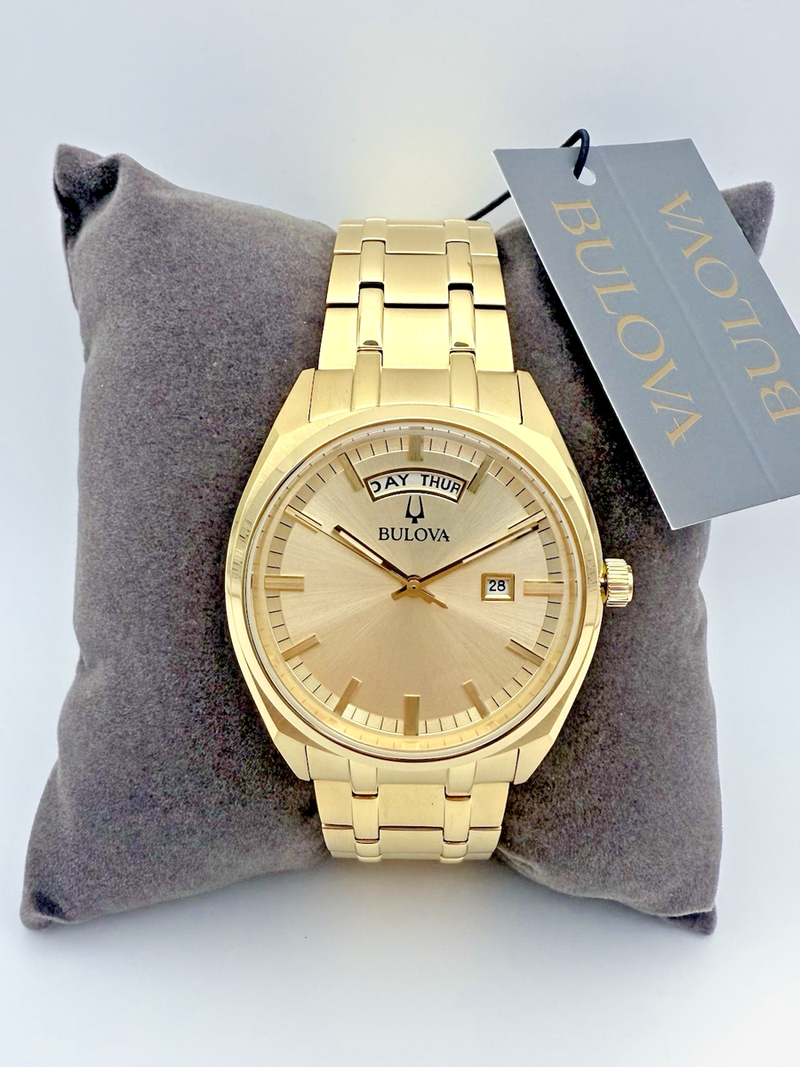 Bulova 97C115 Surveyor Classic Dial Gold-Tone Men's Watch - NEW