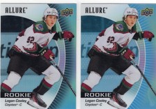 2023-24 UPPER DECK ALLURE ROOKIE LOT BASE + BLACK RAINBOW MAMMOTH LOGAN COOLEY