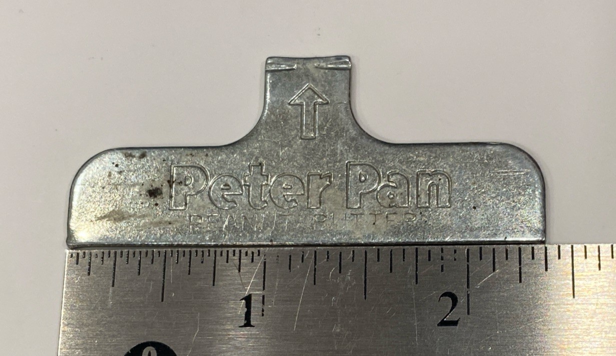 Vintage Peter Pan Peanut Butter Vapor Vacuum Jar Opener Lid Flipper White Cap Co