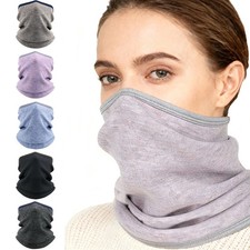 Winter Fleece Neck Gaiter Face Mask Bandana for Cold Weather Skiing Warmer Scarf