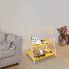 Elevated Cat Hammock Double Layer Breathable Detachable Cotton Cloth Cat Bed